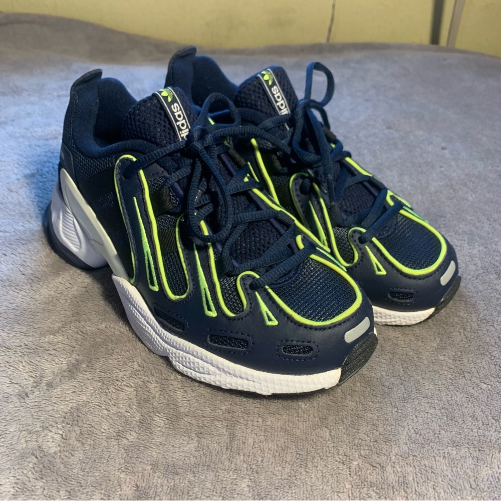 Adidas EQT Gazelle navy blue and lime green Women’s sneakers